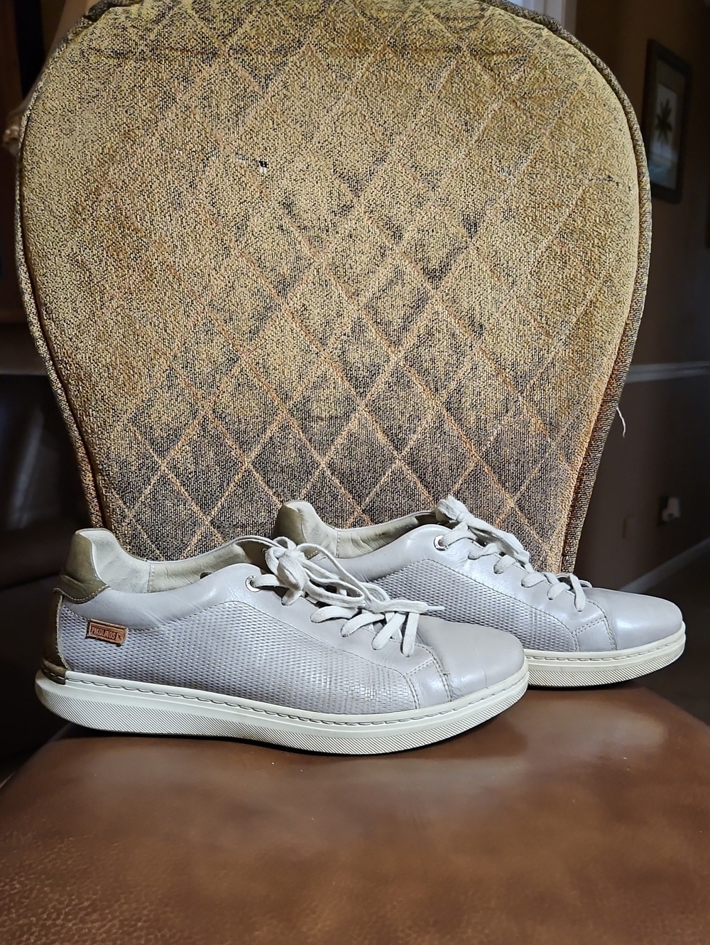 Pikolinos Begur M7P-6311 Slate Gray White Leather Lace Up Sneakers Shoes